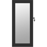  Zidni ormarić za nakit s ogledalom crni 30 x 8,5 x 67 cm | Eponuda.com