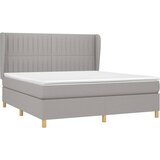  Krevet box spring s madracem svjetlosiva 160x200 cm tkanina | shoptok.hr