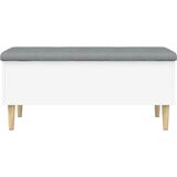vidaXL Klop za shranjevanje bela 102x42x46 cm inženirski les | Shoptok.si
