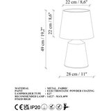 Opviq Stona lampa Drop-15493, Crno-bijela | Eponuda.ba
