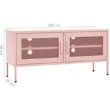 TV omarica roza 105x35x50 cm jeklo, (20620336) | Shoptok.si