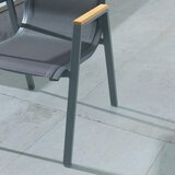 Ambia Garden VRTNI STOL les evkaliptusa aluminij antracit, naravne barve | Shoptok.si