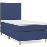 Maison Chic Box spring postelja - Vzmetna postelja z vzmetnico moder 90x200 cm blago SL6587, (21886264) Cene