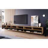 P & B nizka omarica A300, barva hrasta, črna, led | Shoptok.si