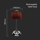  LED Prigušiva punjiva stona lampa LED/1,5W/5V 3000-6000K 1800 mAh braon | Eponuda.com