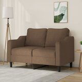 vidaXL kavč dvosed rjav 120 cm blago | Shoptok.si