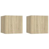 vidaXL Stenske TV omarice 2 kosa sonoma hrast 30,5x30x30 cm, (20732502) Cene