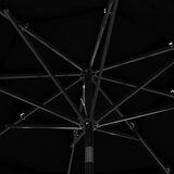  Suncobran s 3 razine i aluminijskom šipkom crni 3 m | shoptok.hr