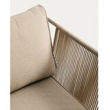Kave Home Krem/smeđe-siva metalna/podstavljena vrtna fotelja Zivia – | shoptok.hr