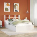 Furnova Posteljni okvir brez vzmetnice bel 140x200 cm trdna borovina, (21936283) u