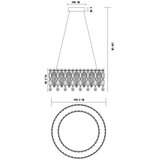 Globo 67176-58 - LED luster na sajli KLUNKA LED/58W/230V 2700-6000K + daljinski upravljač | Eponuda.com
