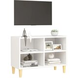 TV ormarić s nogama od masivnog drva bijeli 69,5 x 30 x 50 cm | shoptok.hr