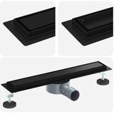Tuš kanal 2-u-1 sa 360° sifonom Crna 50 cm Nehrđajući čelik 304 | shoptok.hr