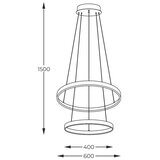 Zuma line 18140BK-2 - viseći led luster breno na sajli LED/50W/230V 3000/4000/6000K | Eponuda.com