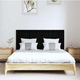  Zidno uzglavlje crni 147x3x60 cm od masivne borovine | shoptok.hr