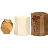  Klubske mizice 3 kosi trden mangov les | Shoptok.si