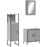  The Living Store Kopalniško pohištvo 3 kosi siva sonoma inženirski les - Komplet Kopalniškega Pohištva, (21500126) | Shoptok.si