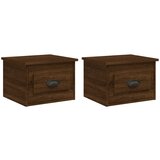The Living Store Stenska nočna omarica 2 kosa rjavi hrast 41,5x36x28 cm - Stenska Nočna Omarica, (21420677) | Shoptok.si
