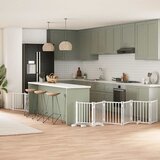  Vrata za pse s vratašcima 9 panela sklopiva 450 cm drvo topole Bijela 50 x 60 x 2 cm Cijene