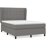  Box spring posteljni z vzmetnico temno siv 140x190 cm blago, (20790643) | Shoptok.si