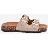 Boto Women's Slip-On Sandals On Cork Sole Beige Cortina | Shoptok.si