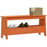  The Living Store Klop za predsobo voščeno rjava 100x28x45 cm trdna borovina - Klop Za Predsobo, (21444126) Cene