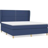  Krevet s oprugama i madracem plavi 180x200 cm od tkanine | shoptok.hr