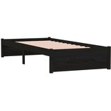 Za krevet crni drveni 75 x 190 cm 2FT6 mali jednokrevetni | shoptok.hr
