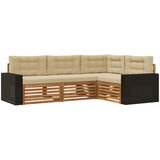  Set vanjskih sofa 4 pcs Prirodna i bež 255,5 x 176,5 x 73 cm | Eponuda.com