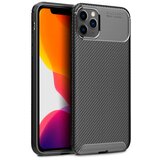  Gumijasti / gel etui Carbon za Apple iPhone 11 Pro Max (6.5") - črni Cene