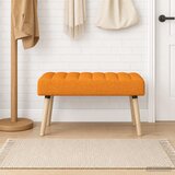  Klupa s utorima Tamno žuta 80 x 40 x 46 cm Tkanina | shoptok.hr