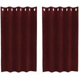 Zavjese za zamračivanje 2 pcs Vinska crvena 140 x 140 cm Baršun | shoptok.hr