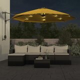  Zidni suncobran s LED svjetlima žuti 290 cm | shoptok.hr