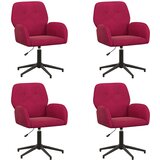  Okretne radne stolice 4 kom. 54 x 55 x 90 cm Vinska crvena | shoptok.hr