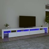 TV ormarić s LED svjetlima bijeli 290x36,5x40 cm | shoptok.hr