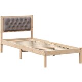  Okvir za krevet Sivo-smeđa 90 x 200 cm tkanina | shoptok.hr