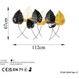 WALLXPERT Zidna dekoracija Lijevani list, 67 x 112 cm, Šareni | Eponuda.ba