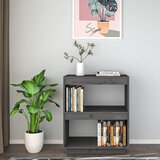Ormarić za knjige Siva 60x35x71 cm od masivne borovine | shoptok.hr
