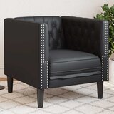 vidaXL Chesterfield kauč fotelja crna umjetna koža | Eponuda.com