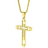 IZMAEL Ogrlica EM-34150 Cross - Zlata | Shoptok.si
