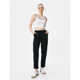 Koton Comfortable Fit Trousers Tied Waist Ribbed Pocket | Shoptok.si