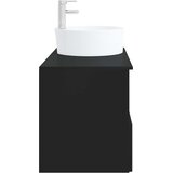  Set namještaja za kupaonicu 2 kom. Crna Konstruirano drvo 49,5 x 44,5 x 82 cm | shoptok.hr