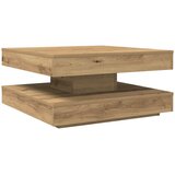  klubska mizica, inženirski les, artisan hrast, 70x70x34,5 cm | Shoptok.si