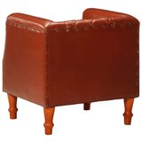vidaXL tubast stol rjav pravo kozje usnje | Shoptok.si