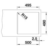 Blanco Pleon 5 Silgranit posuda za sudoper, 400x445x220mm, crna | shoptok.hr