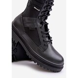 Big Star Leather Trapper Ankle Boots Mens Insulated Big Star Black | shoptok.hr