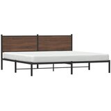  Metalni okvir kreveta bez madraca smeđa boja hrasta 193x203 cm | shoptok.hr