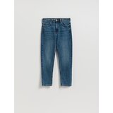 Reserved Mom fit slim traperice - mornarsko plava | shoptok.hr