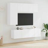  5-dijelni zidni TV elementi bijeli od konstruiranog drva Cijene