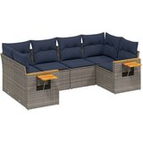 vidaXL 6-dijelni set vrtnih sofa od poliratana s jastucima sivi | shoptok.hr